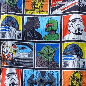 Star Wars Characters Cotton Duvet Cover - Multi